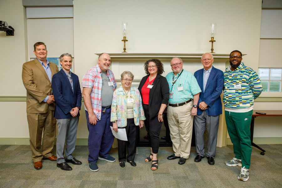 (From left) James Hazlett, MSN, RN, NE-BC; Michael McCormick; Chris Aichele of the eClose Institute; Elly Reinhardt; Dara Ruiz-Whalen of the eClose Institute; James Fitzgerald; Martin Ogletree; and Alfonse Bowman of the eClose Institute.