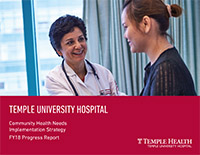 FY18 Progress Report Cover - Temple University Hospital