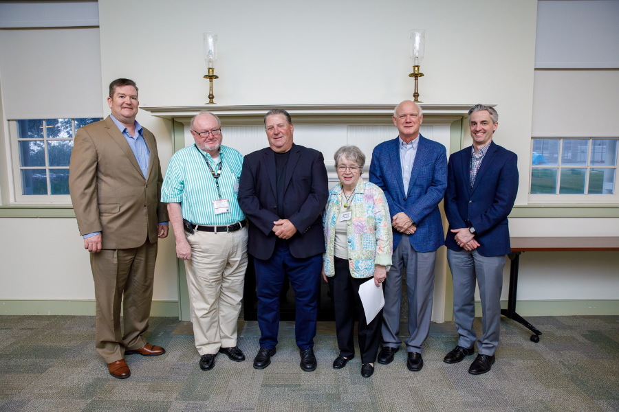 (From left) James Hazlett, MSN, RN, NE-BC; James Fitzgerald; Stephen Phillips, President, Fox Chase Town Watch; Elly Reinhardt; Martin Ogletree; and Michael McCormick.